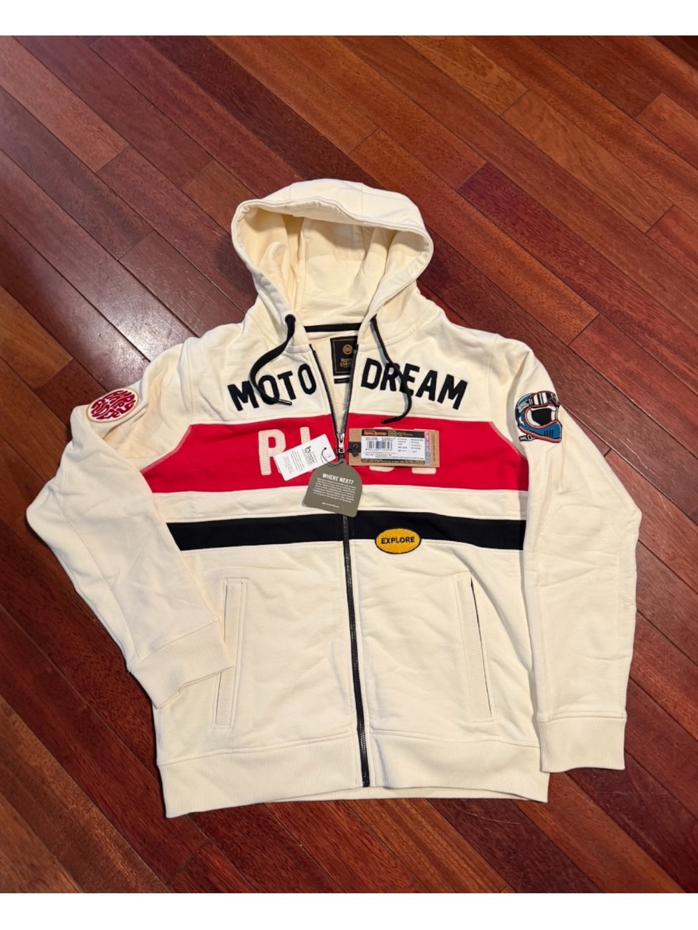 Royal Enfield Moto Dream Full Zip Hoodie Men’s XL NWT Motorcycle Sweatshirt